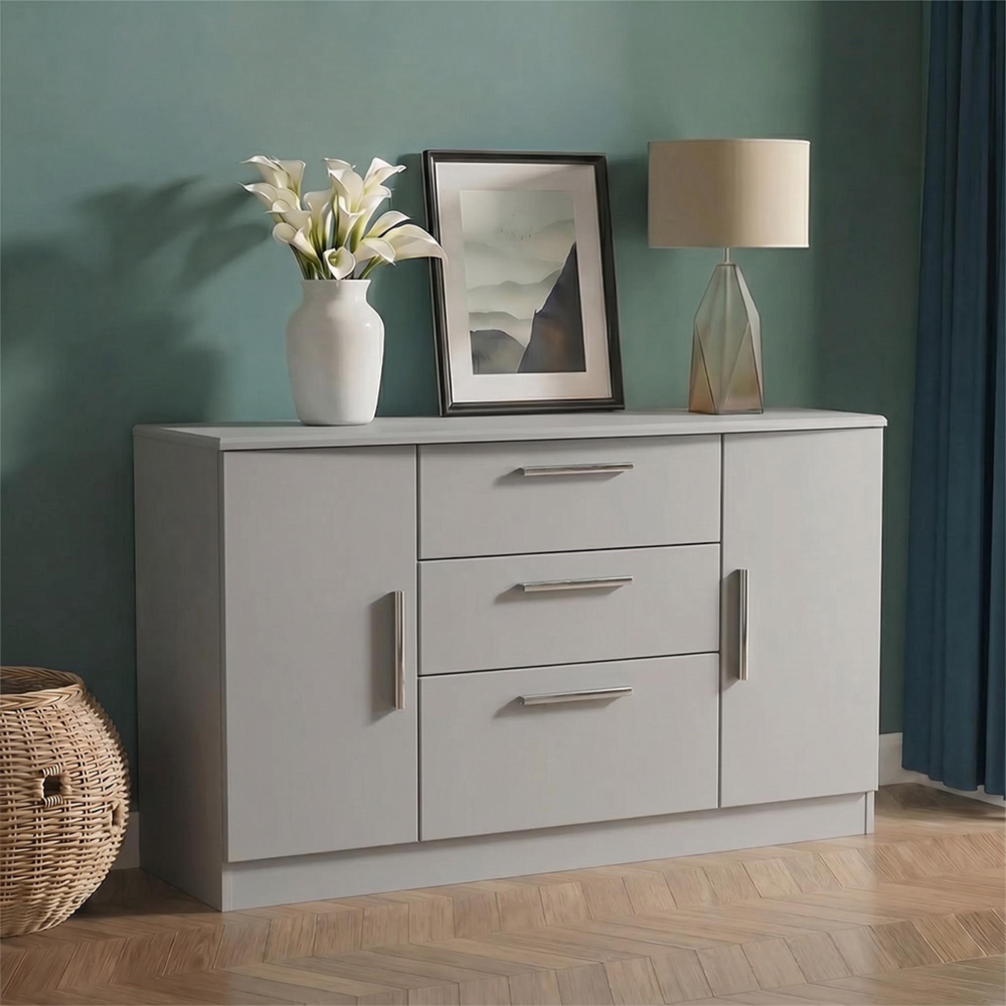 Knightsbridge Sideboard - Medium - 2 Doors - Grey