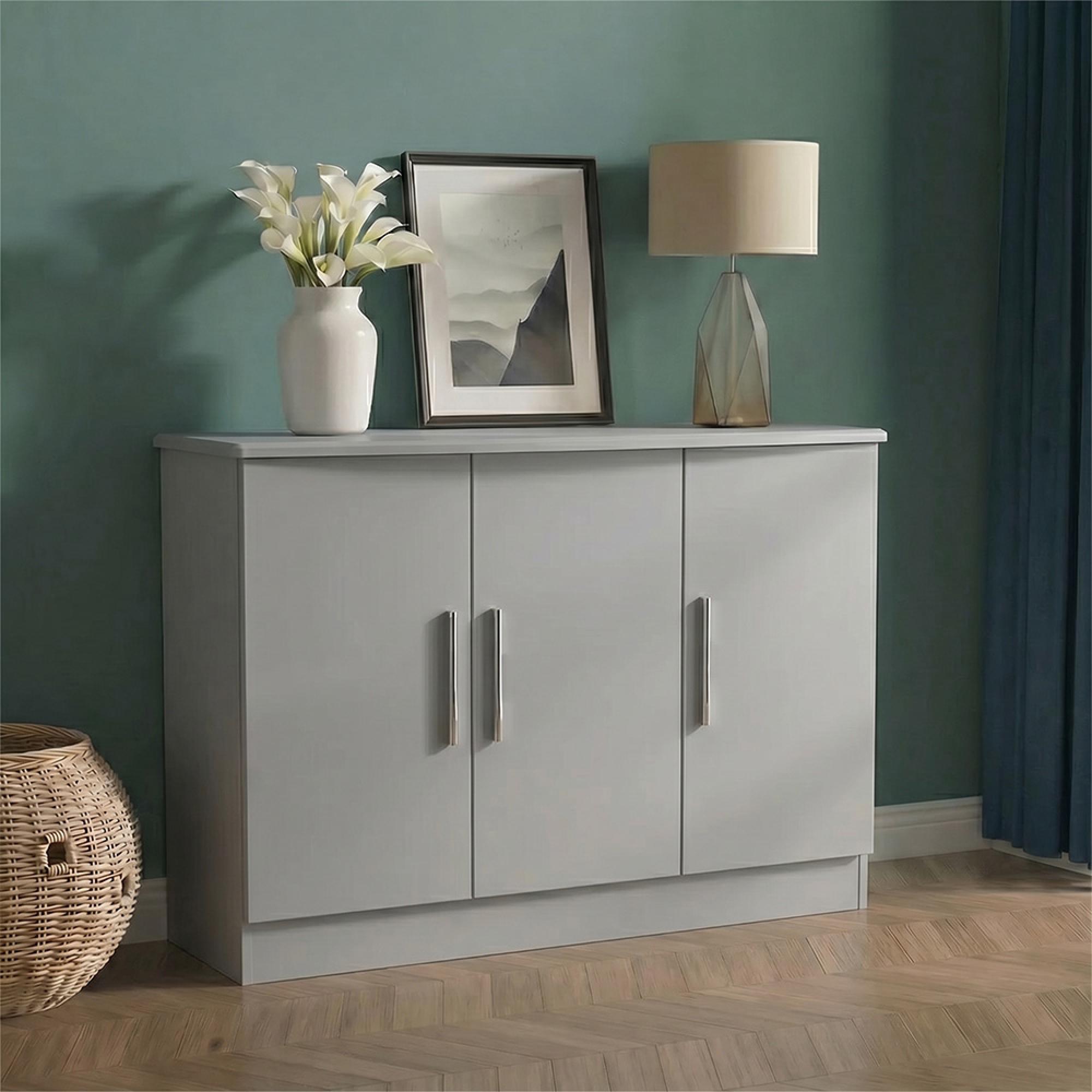 Knightsbridge Sideboard - Small - 3 Doors - Grey