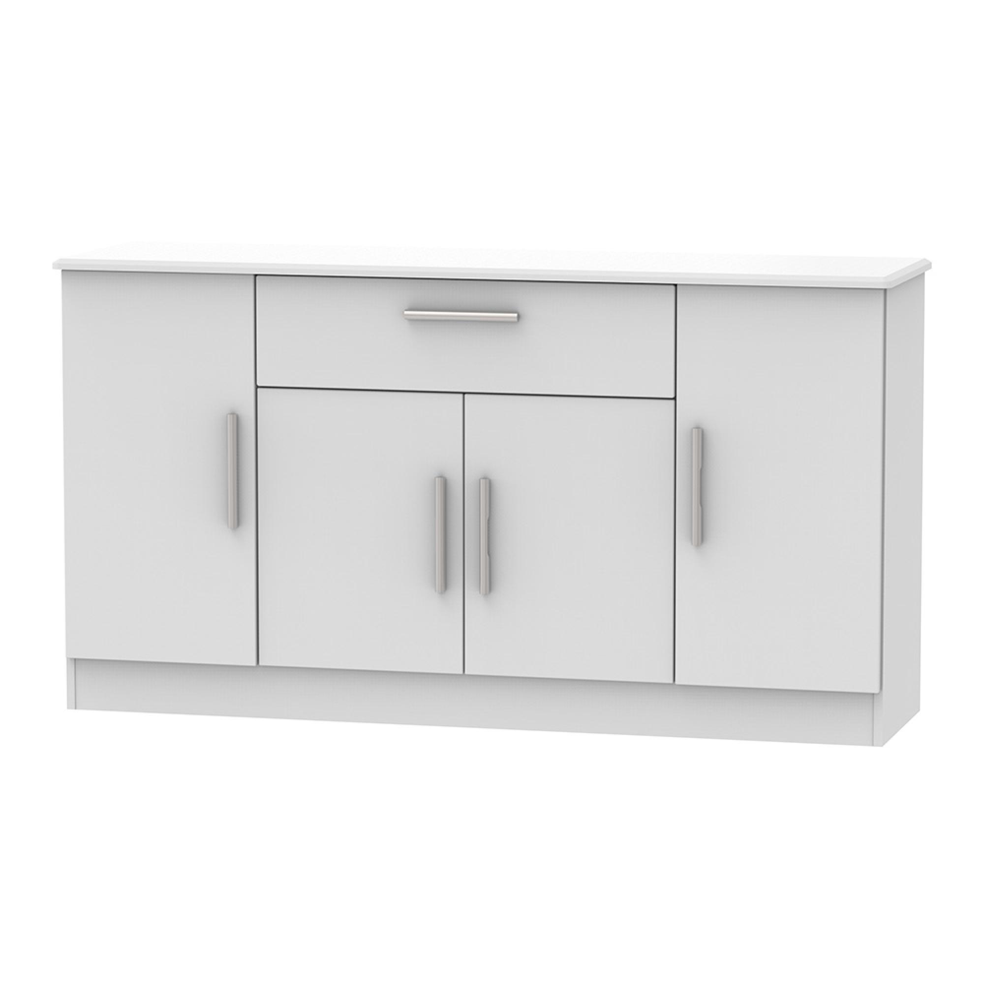 Knightsbridge Sideboard - Wide - 4 Doors - Grey