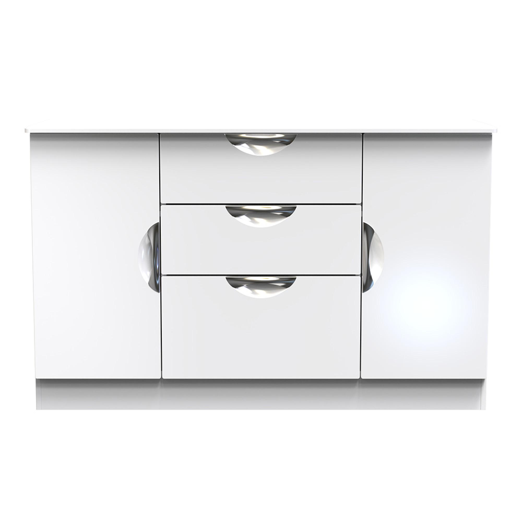 Camden Sideboard - Medium - 2 Doors - White Gloss