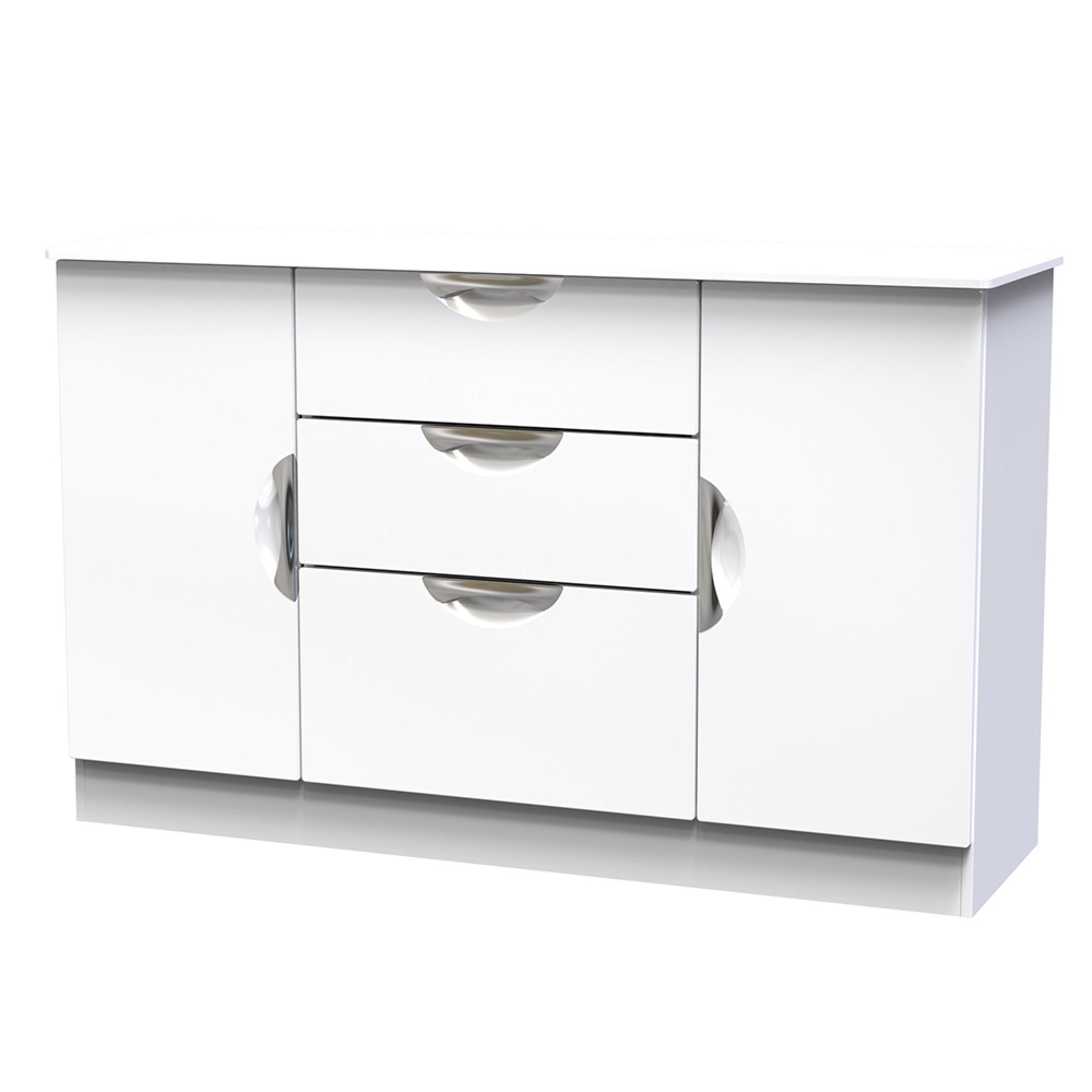 Camden Sideboard - Medium - 2 Doors - White Gloss