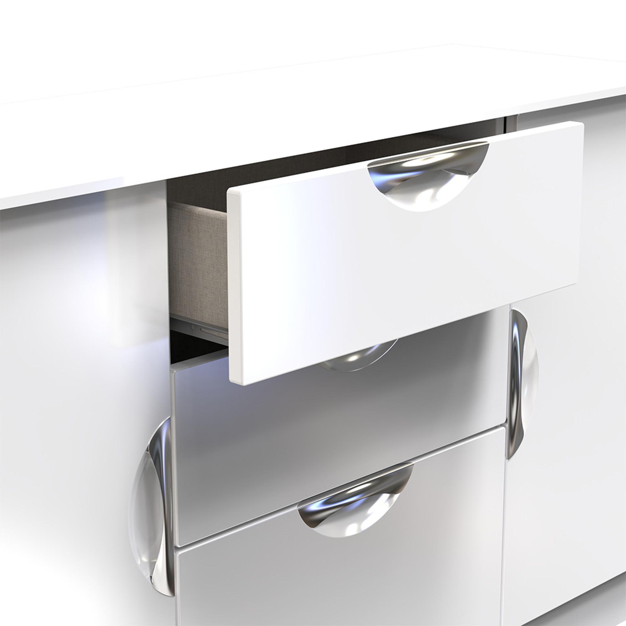 Camden Sideboard - Medium - 2 Doors - White Gloss