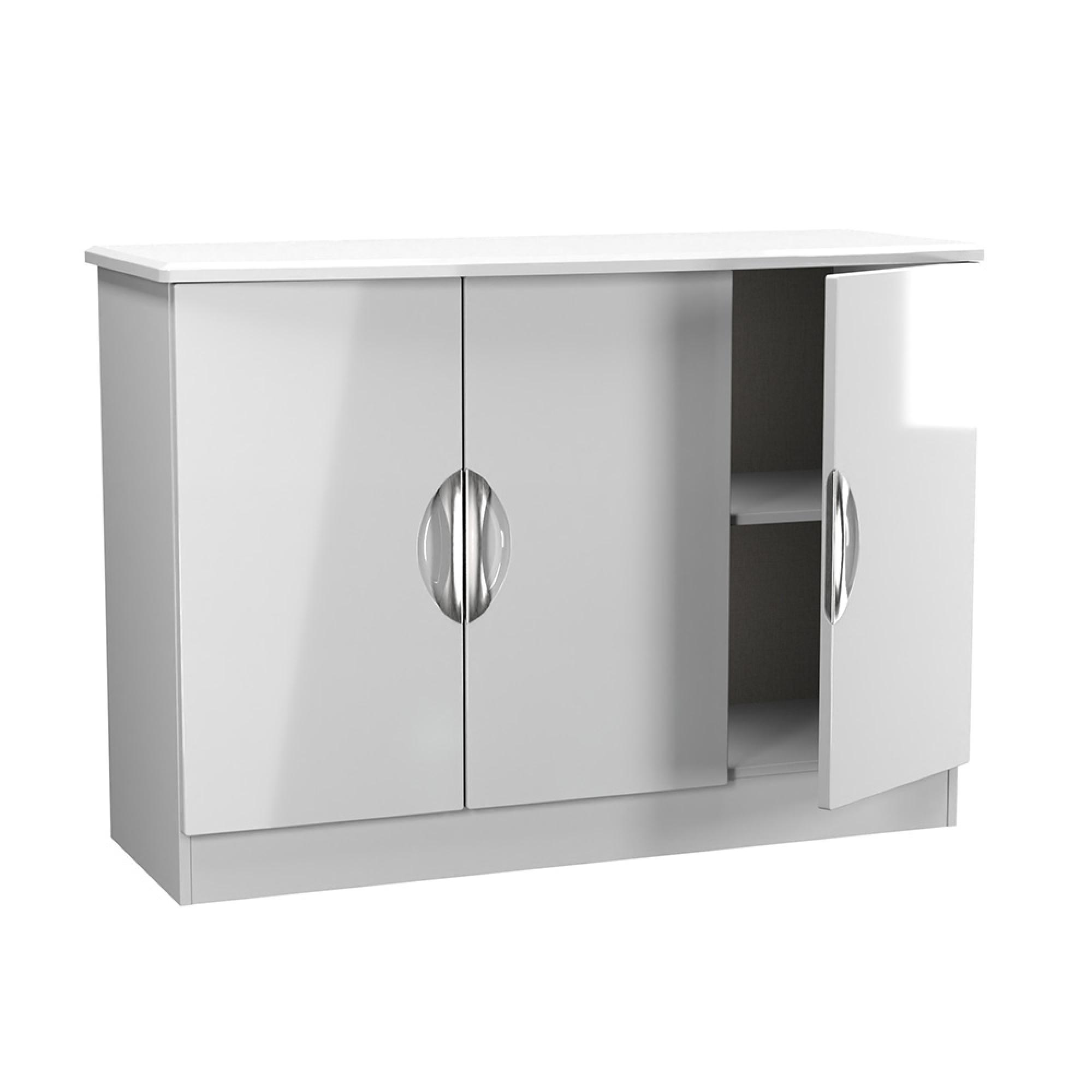 Camden Sideboard - Small - 3 Doors - White Gloss