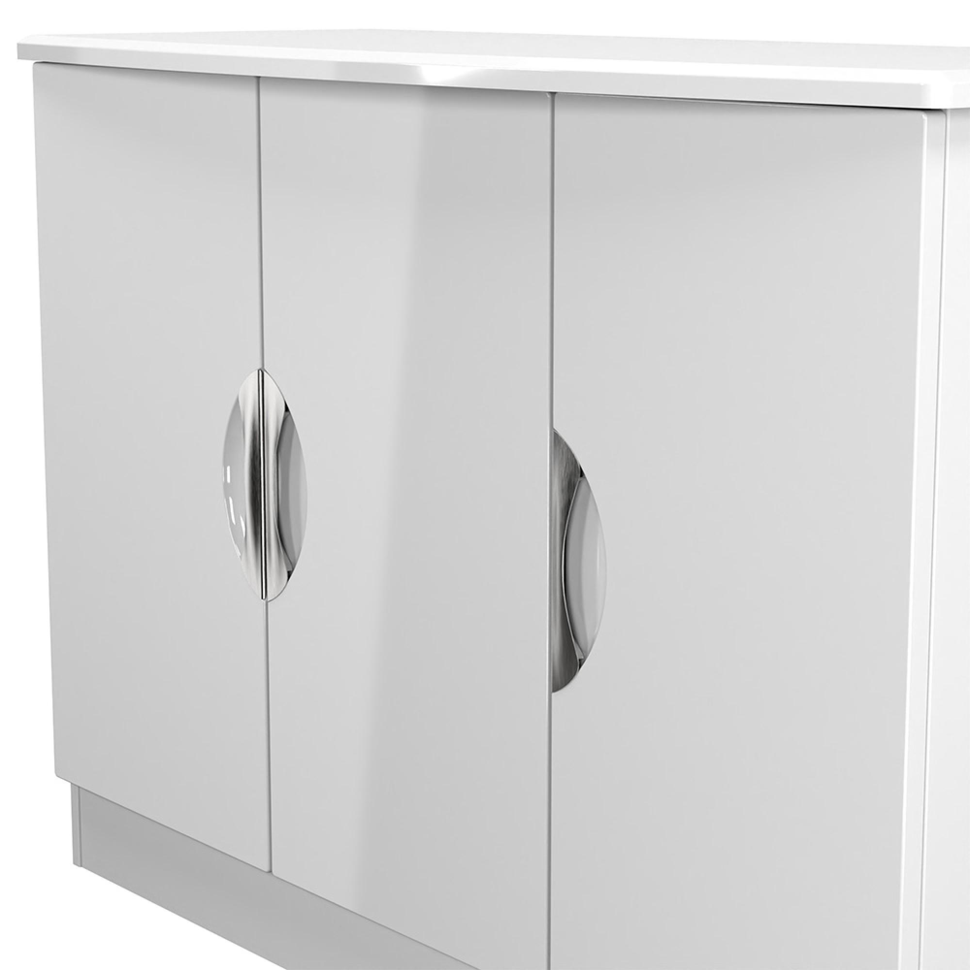 Camden Sideboard - Small - 3 Doors - White Gloss