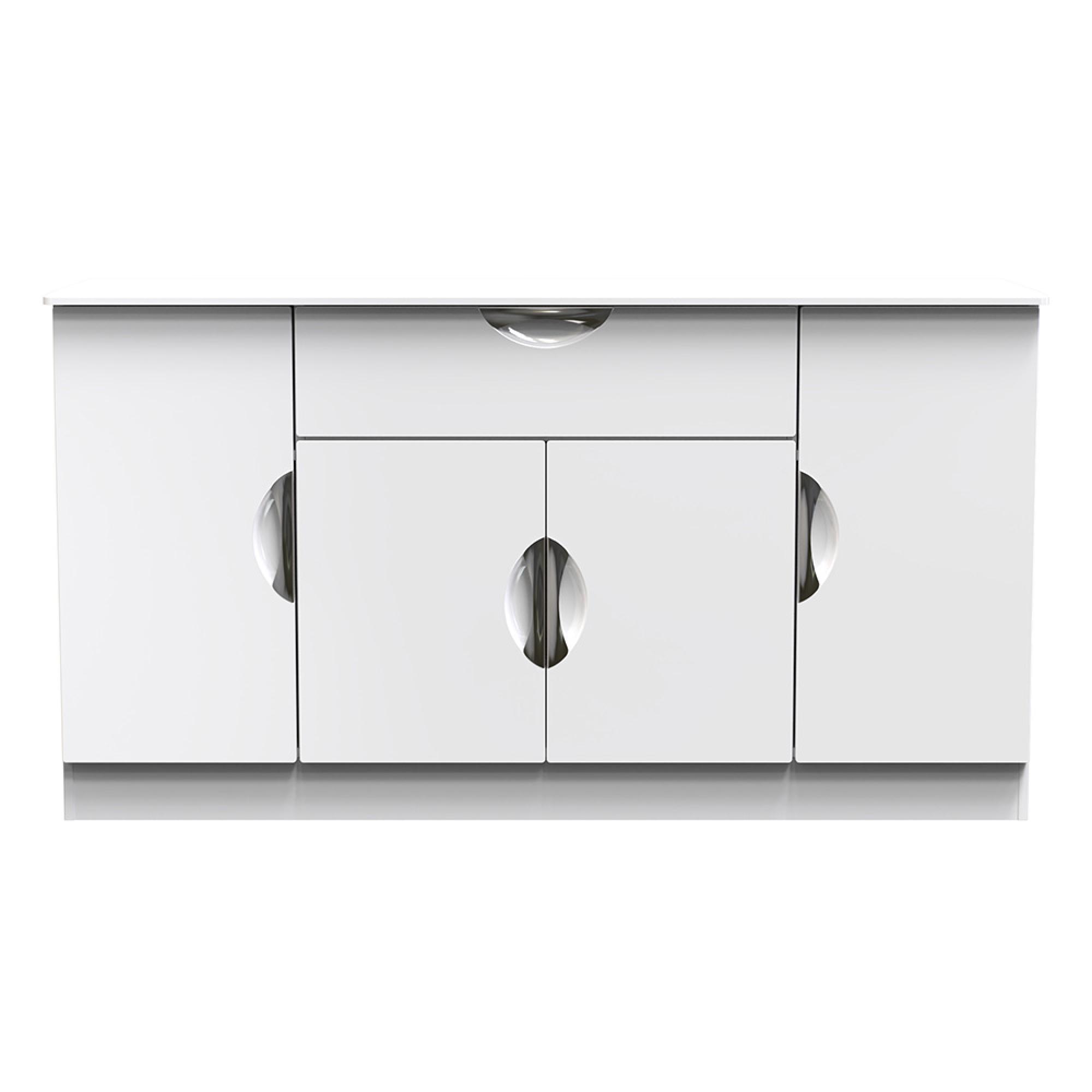 Camden Sideboard - Wide - 4 Doors - White Gloss