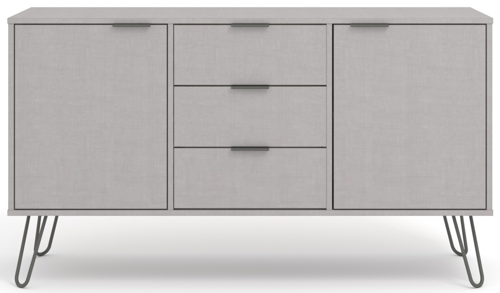 Augusta Grey Medium Sideboard with Hairpin Legs - 2 Doors