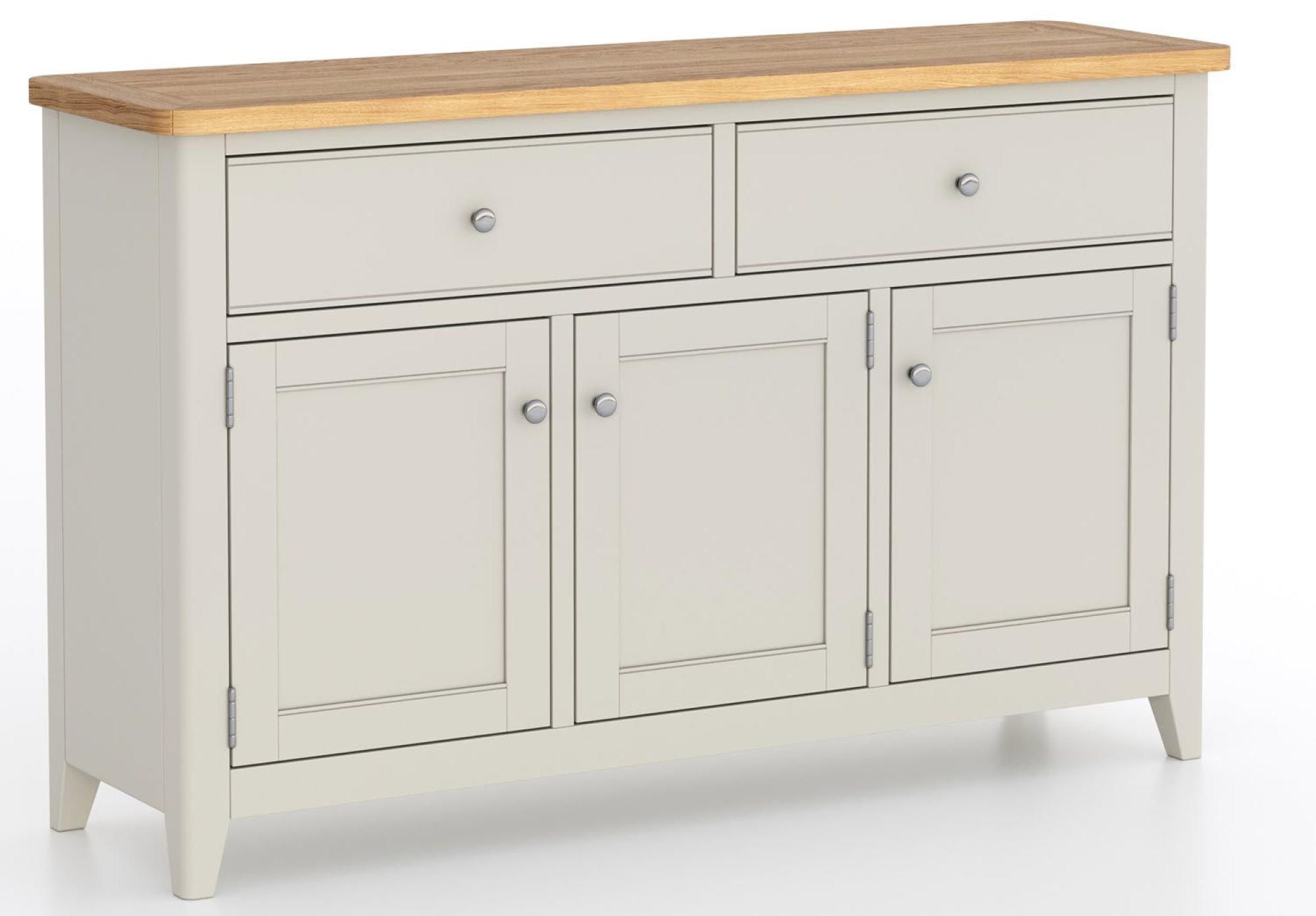 Arden Grey Painted 115cm Small 3 Door Sideboard