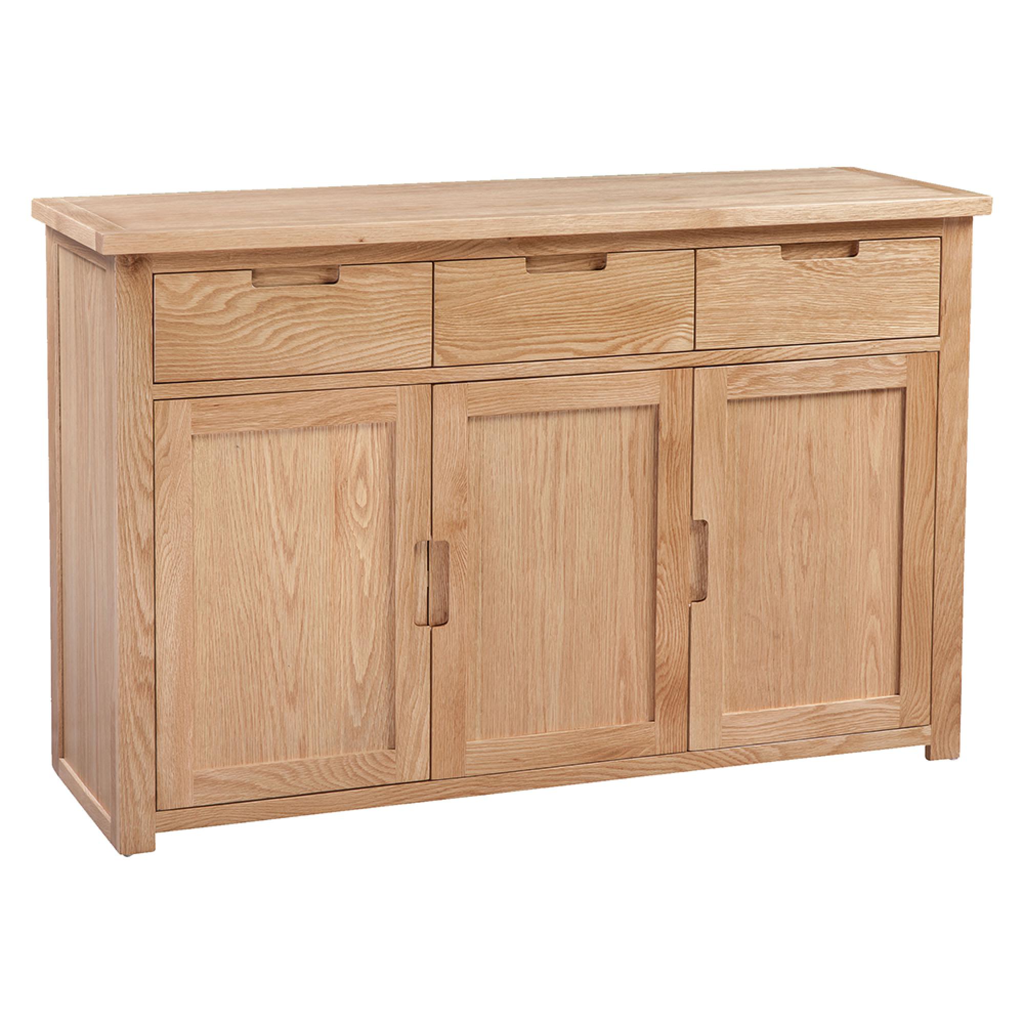 Moderna Sideboard - 3 Door - Medium - 130cm - Oak