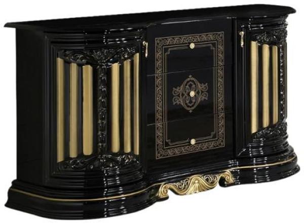Betty Black Italian Medium Buffet Sideboard - 2 Doors