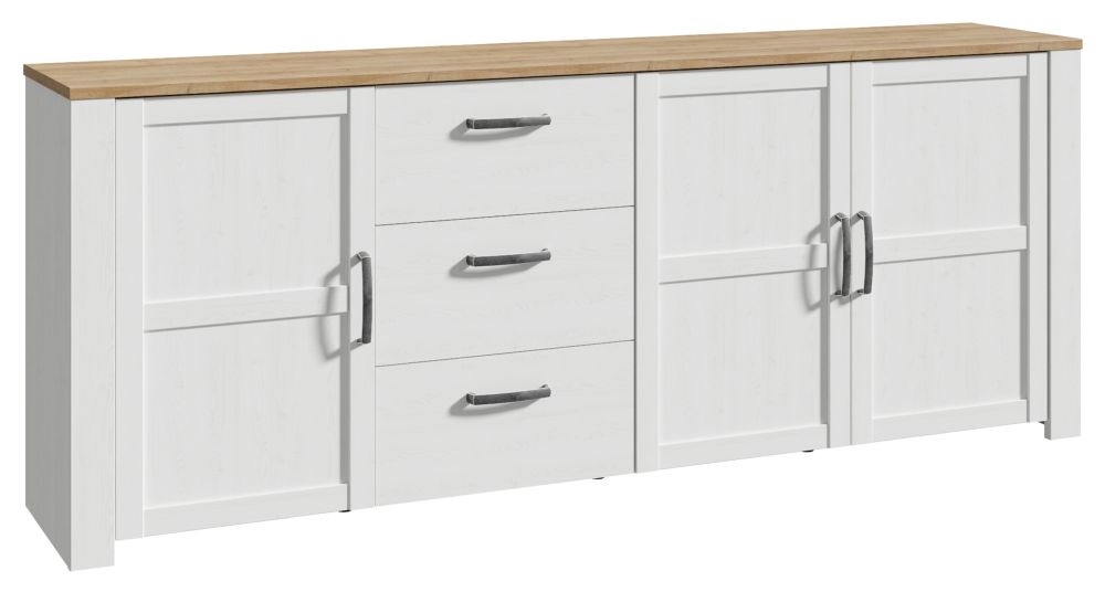 Bohol Sideboard - 3 Door - 3 Drawer - Extra Large - White