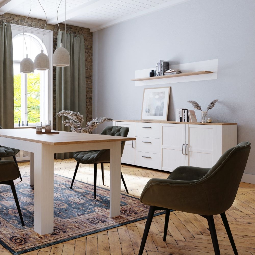 Bohol Sideboard - 3 Door - 3 Drawer - Extra Large - White