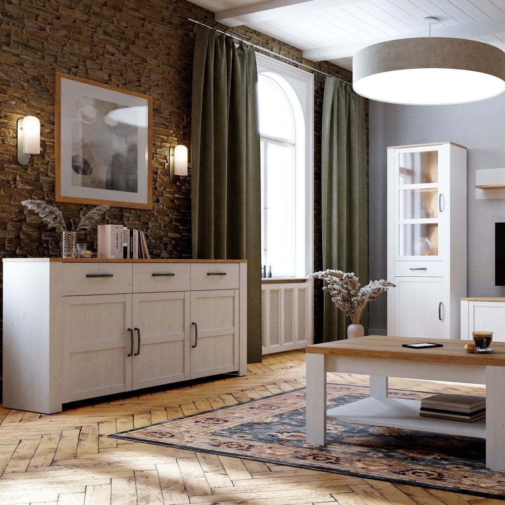 Bohol Sideboard - 3 Door - 3 Drawer - Large - White