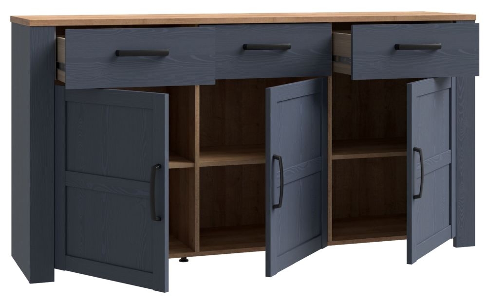 Bohol Sideboard - 3 Door - 3 Drawer - Large - White