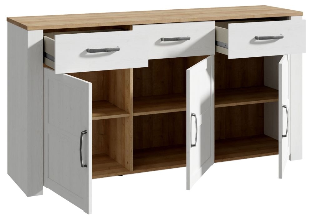 Bohol Sideboard - 3 Door - 3 Drawer - Large - White