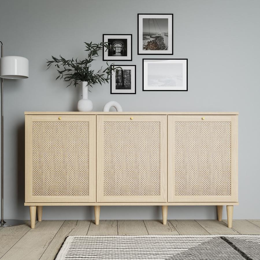 Calasetta Sideboard - 3 Door - Medium - Rattan