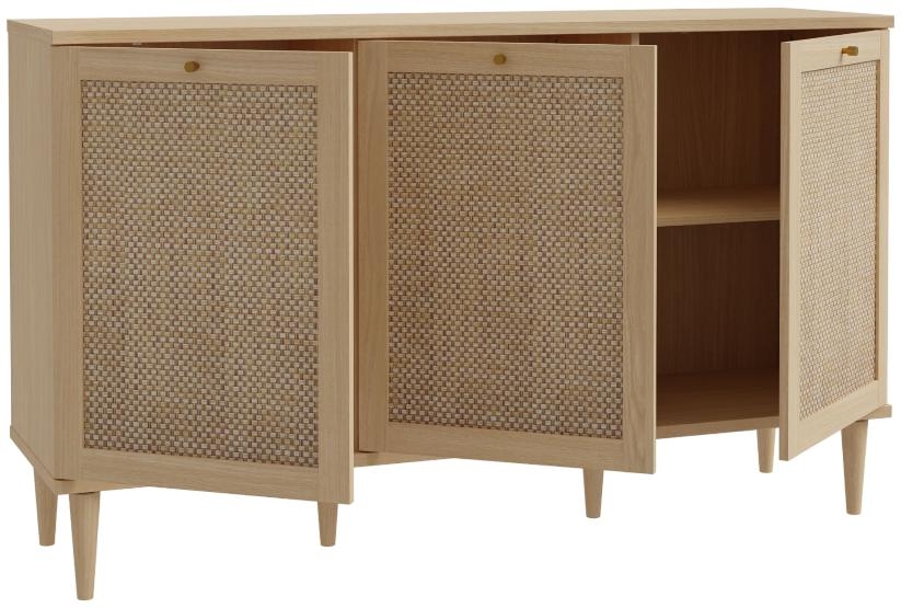 Calasetta Sideboard - 3 Door - Medium - Rattan