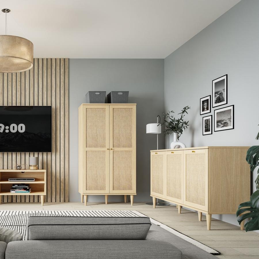 Calasetta Sideboard - 3 Door - Medium - Rattan