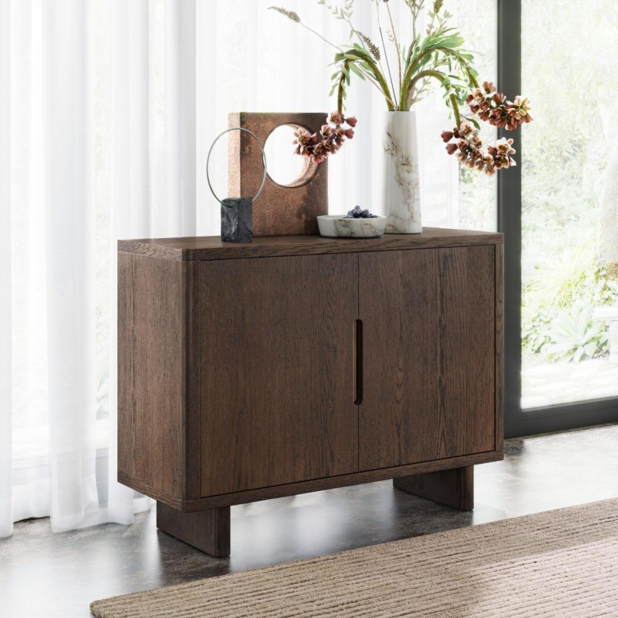 California Sideboard - 2 Door Small - 105cm - Dark Oak