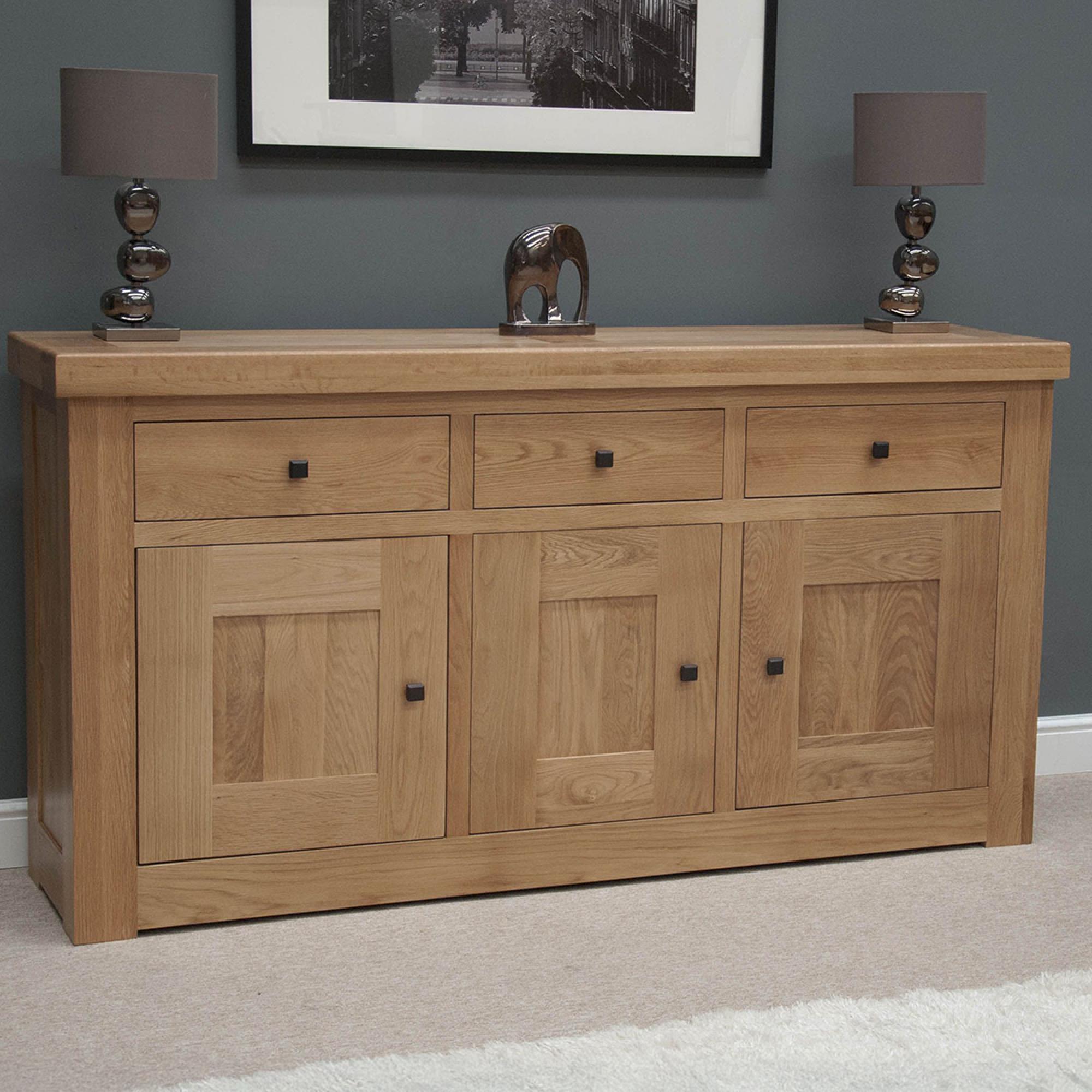 Bordeaux Sideboard - 3 Door - Extra Large - 182cm - Oak