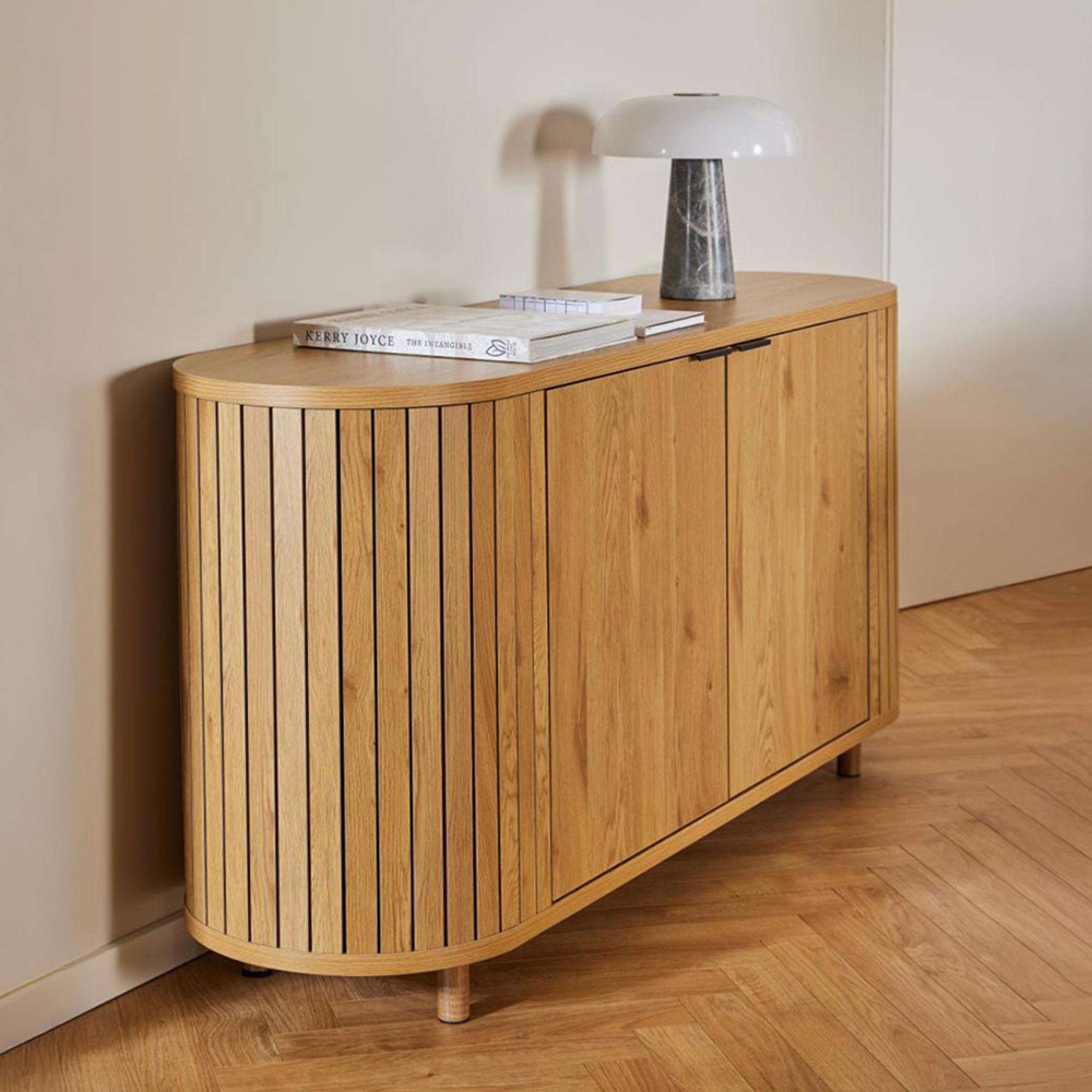 Colima Large Sideboard - 2 Door - 160cm - Fluted Oak