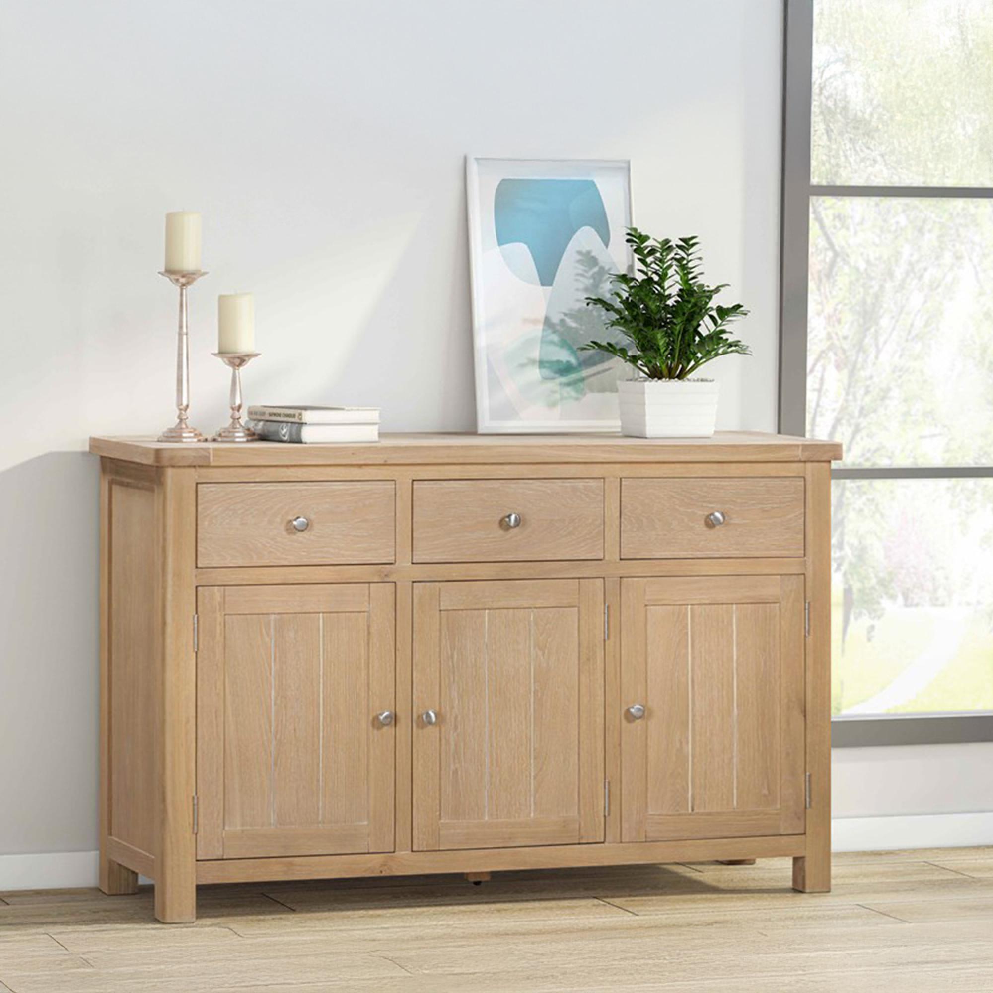 Hayley Sideboard - 3 Door - Medium - 137cm - Oak