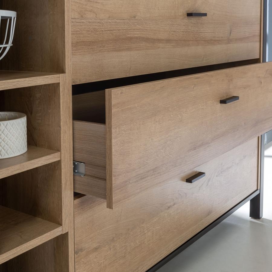 High Rock Sideboard - 1 Door - 3 Drawer - Extra Large - Oak