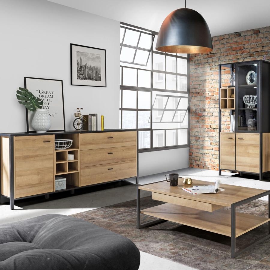 High Rock Sideboard - 1 Door - 3 Drawer - Extra Large - Oak