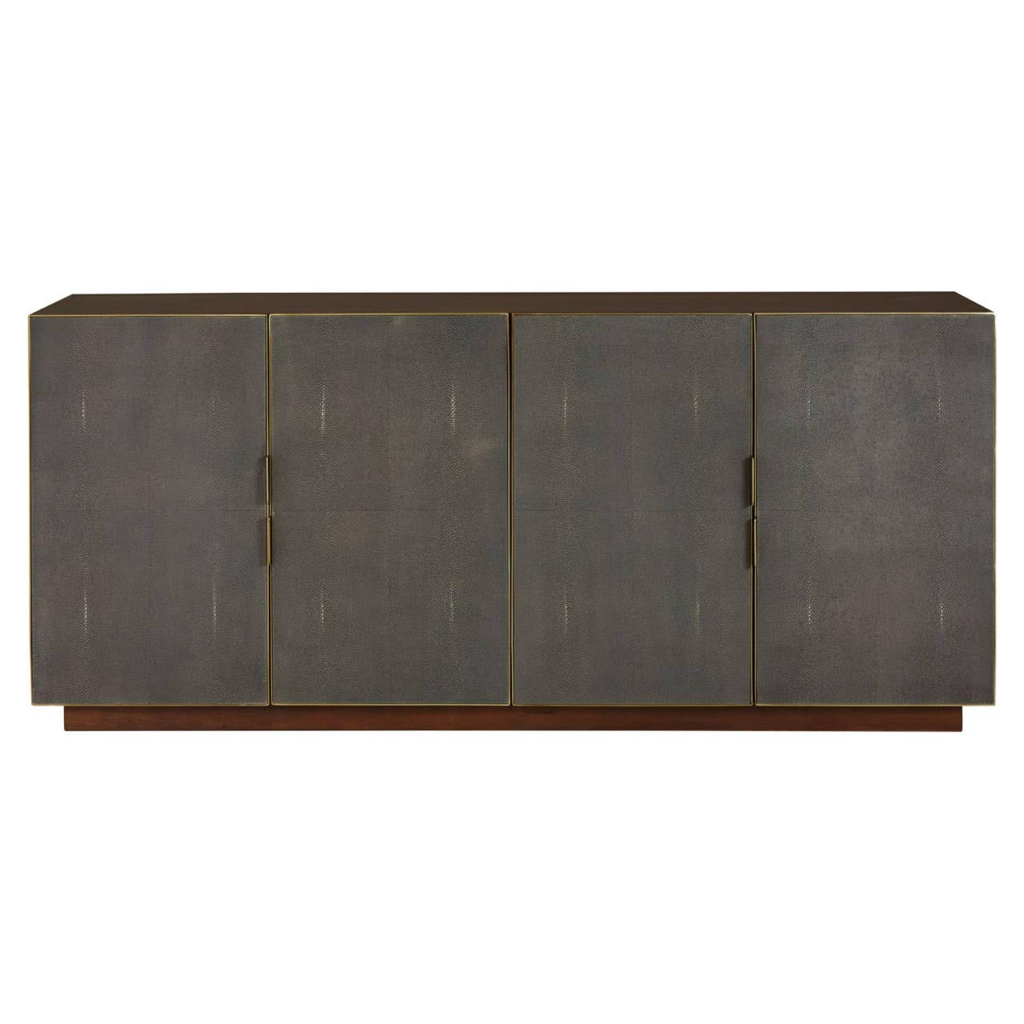 Kempton Sideboard - Walnut and Shagreen - 4 Door - Large - 160cm