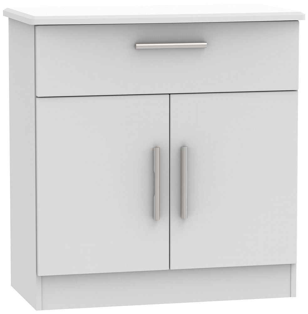 Knightsbridge Grey Compact Sideboard - 2 Doors