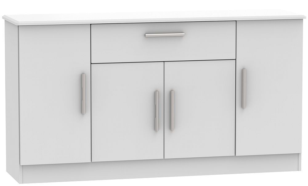 Knightsbridge Grey Wide Sideboard - 4 Doors