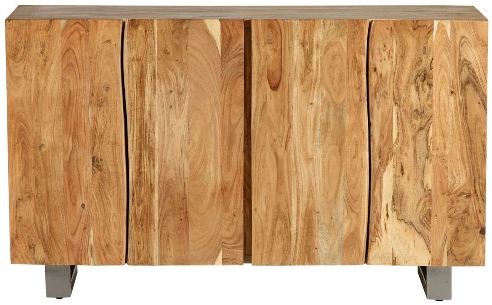 Kota Live Edge Solid Acacia Wood 150cm Medium Sideboard - 4 Doors