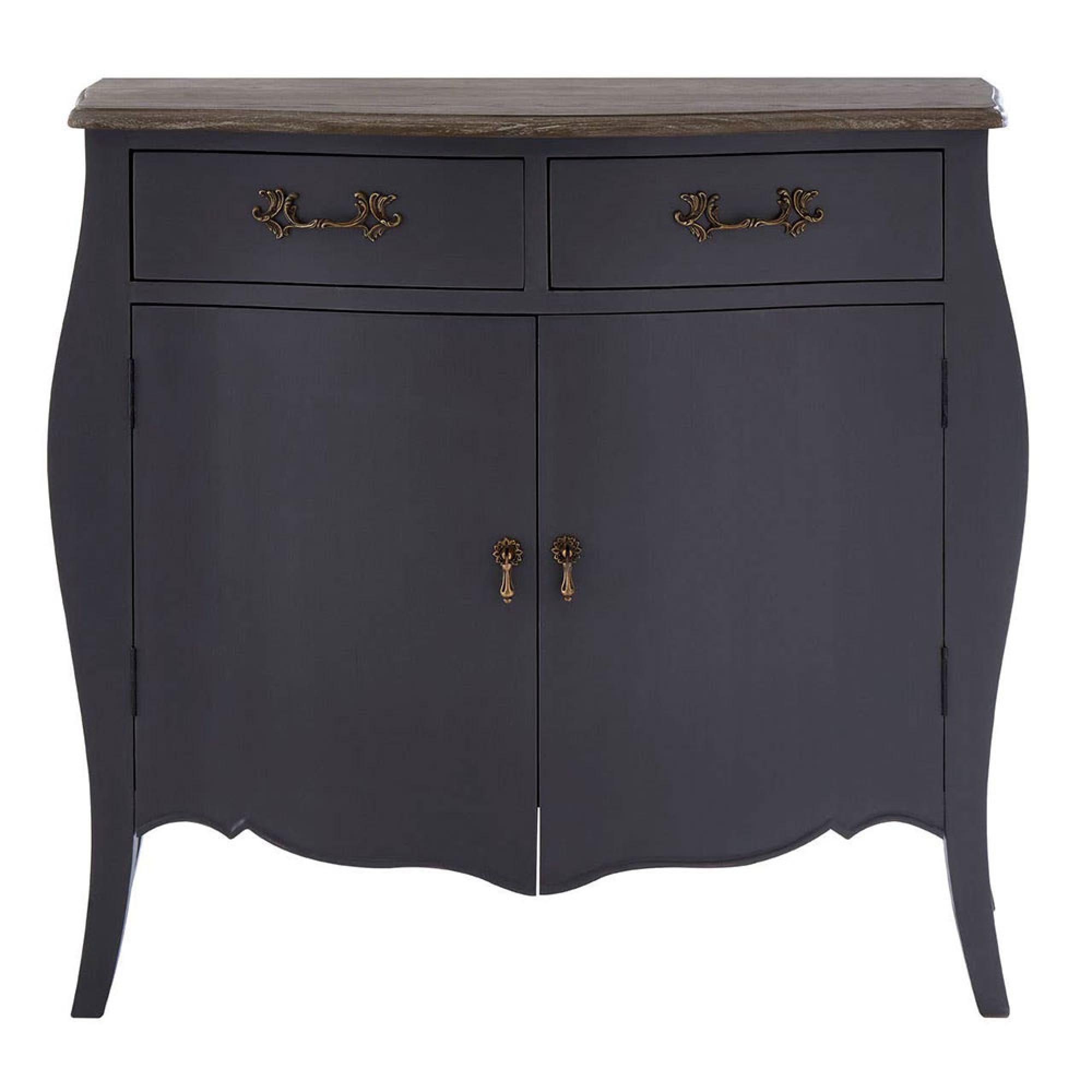 Loire Sideboard - 2 Door - Small - Dark Grey - 90cm