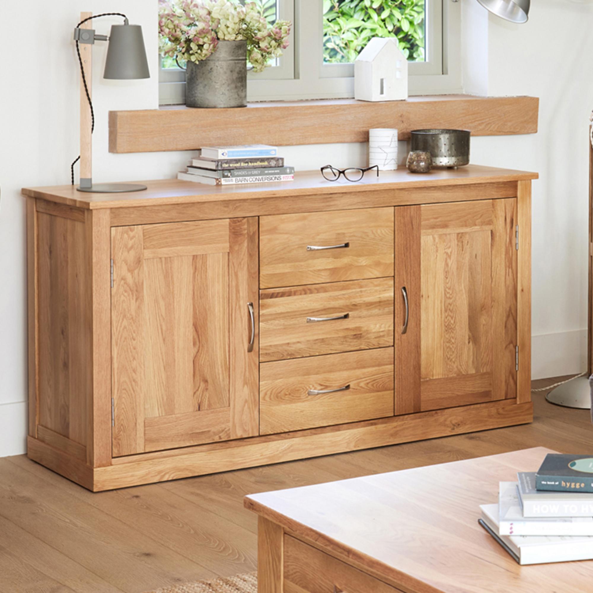 Mobel Oak Sideboard - 2 Door - 3 Drawer