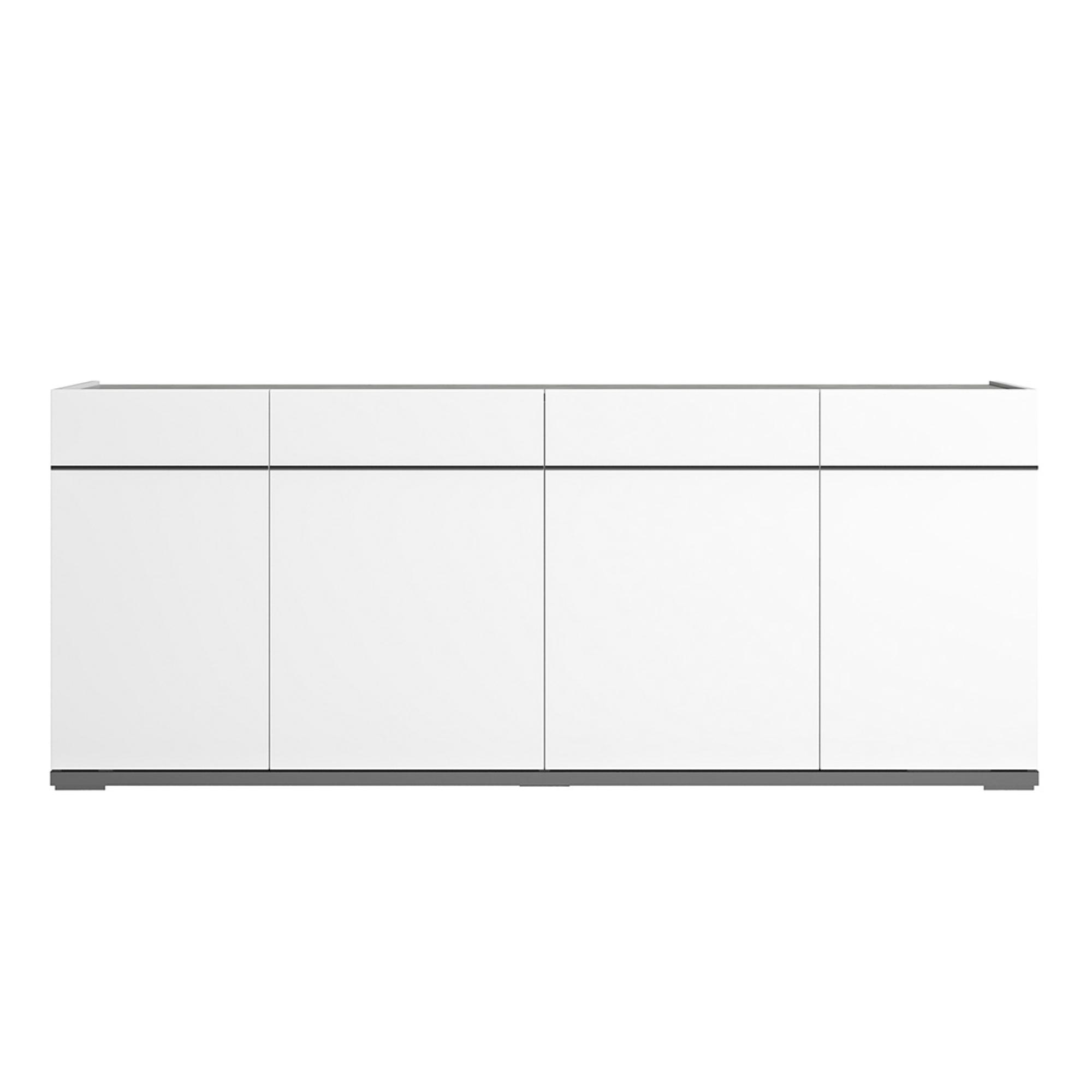 Modern Mara Large Buffet Sideboard - 195cm -  4 Doors - White