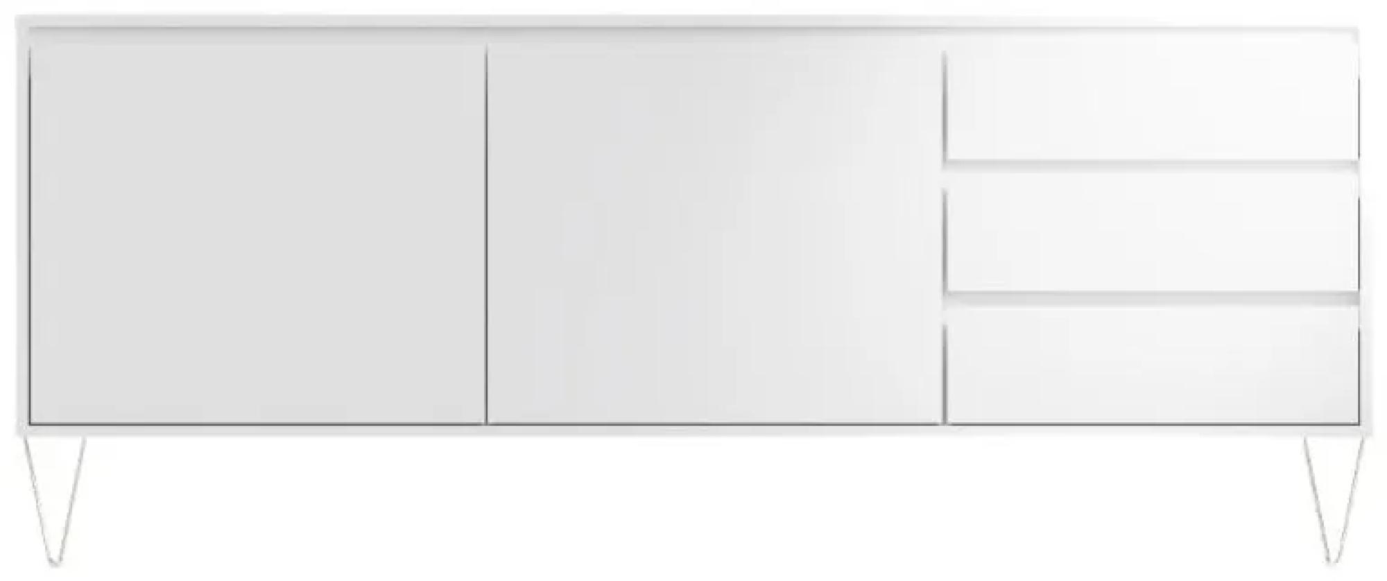 Monaco Sideboard - 2 Door - 3 Drawer - White