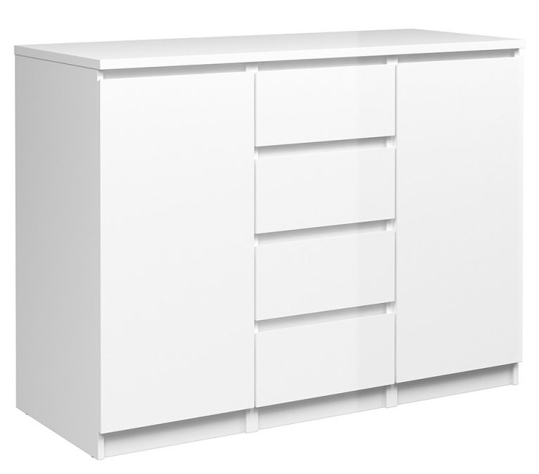 Naia White Gloss 2 Door Small Sideboard