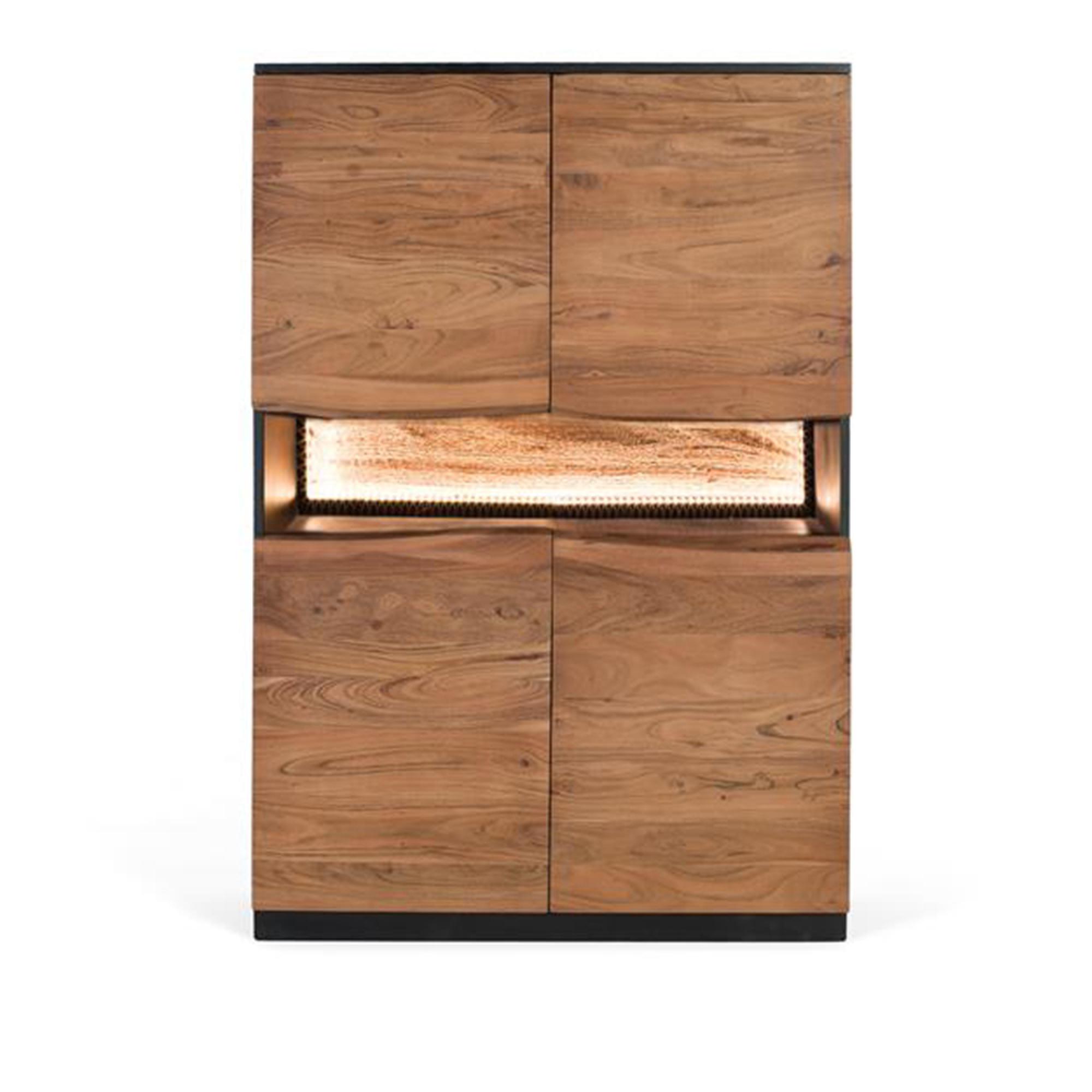 Niarada Highboard - Acacia Wood - 4 Door - Tall
