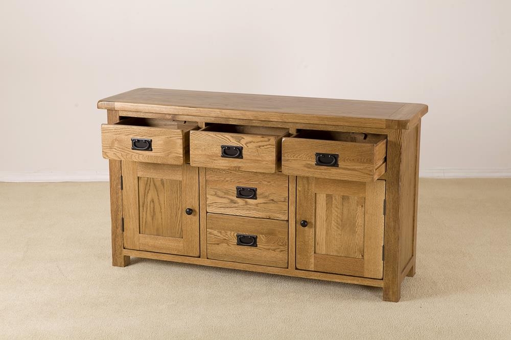 Originals Sideboard - 2 Door - 5 Drawer - Large - Rustic Oak