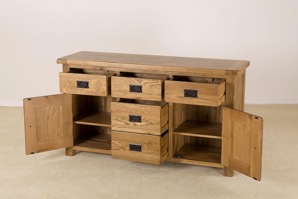 Originals Sideboard - 2 Door - 5 Drawer - Large - Rustic Oak