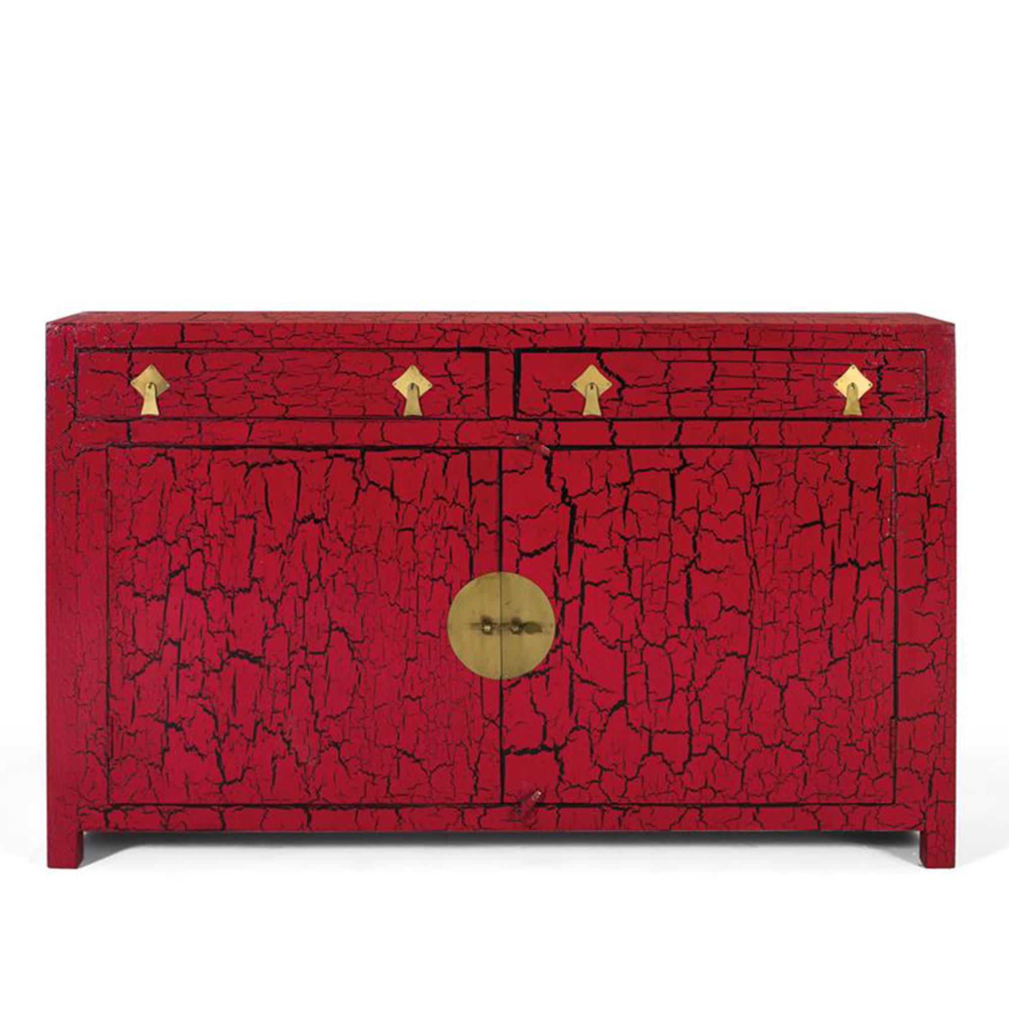 Pesaro Sideboard Red Mango Wood 2 Door Medium 150cm