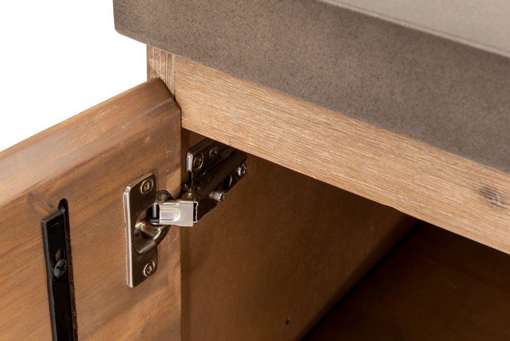 Pimlico Sideboard - 1 Door - 3 Drawer - Wide - Acacia Wood and Concrete Top