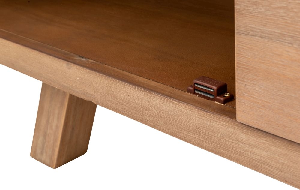 Pimlico Sideboard - 1 Door - 3 Drawer - Wide - Acacia Wood and Concrete Top