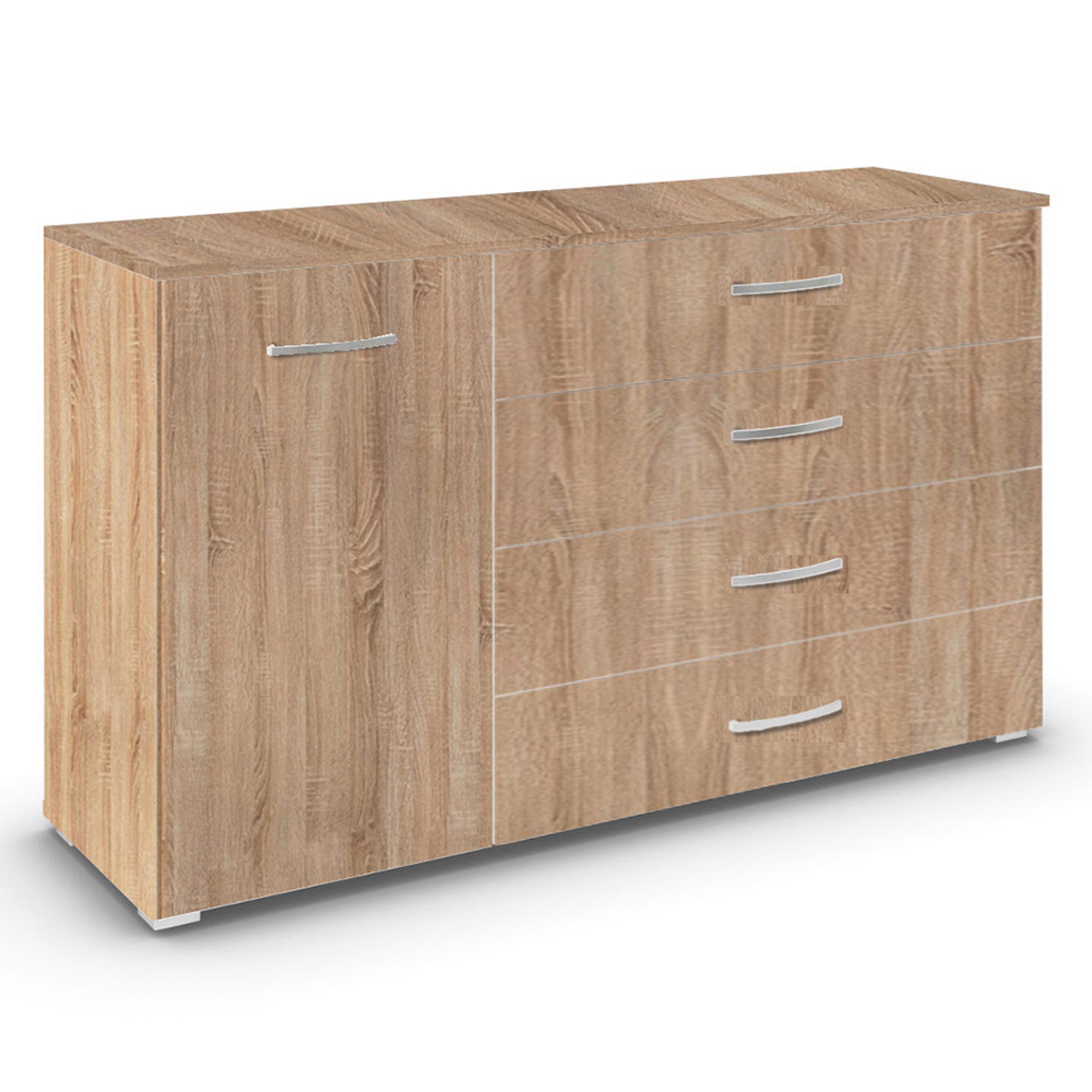 Rauch Aditio 1 Door Medium Sideboard - 120cm - Sonoma Oak