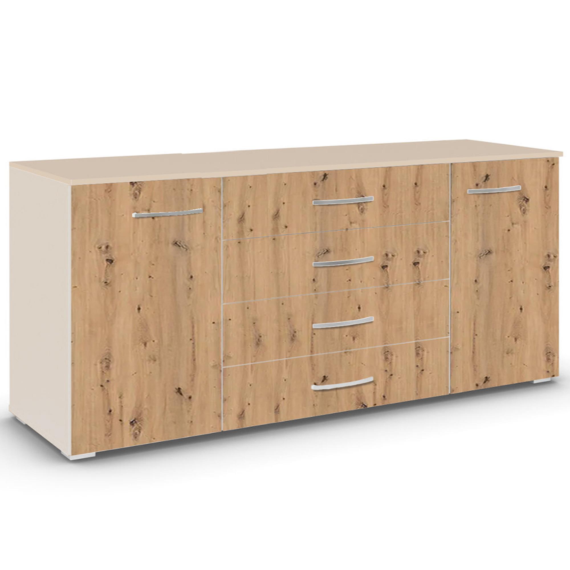 Aditio Large Sideboard - 160cm - 2 Door - Champagne & Artisan Oak