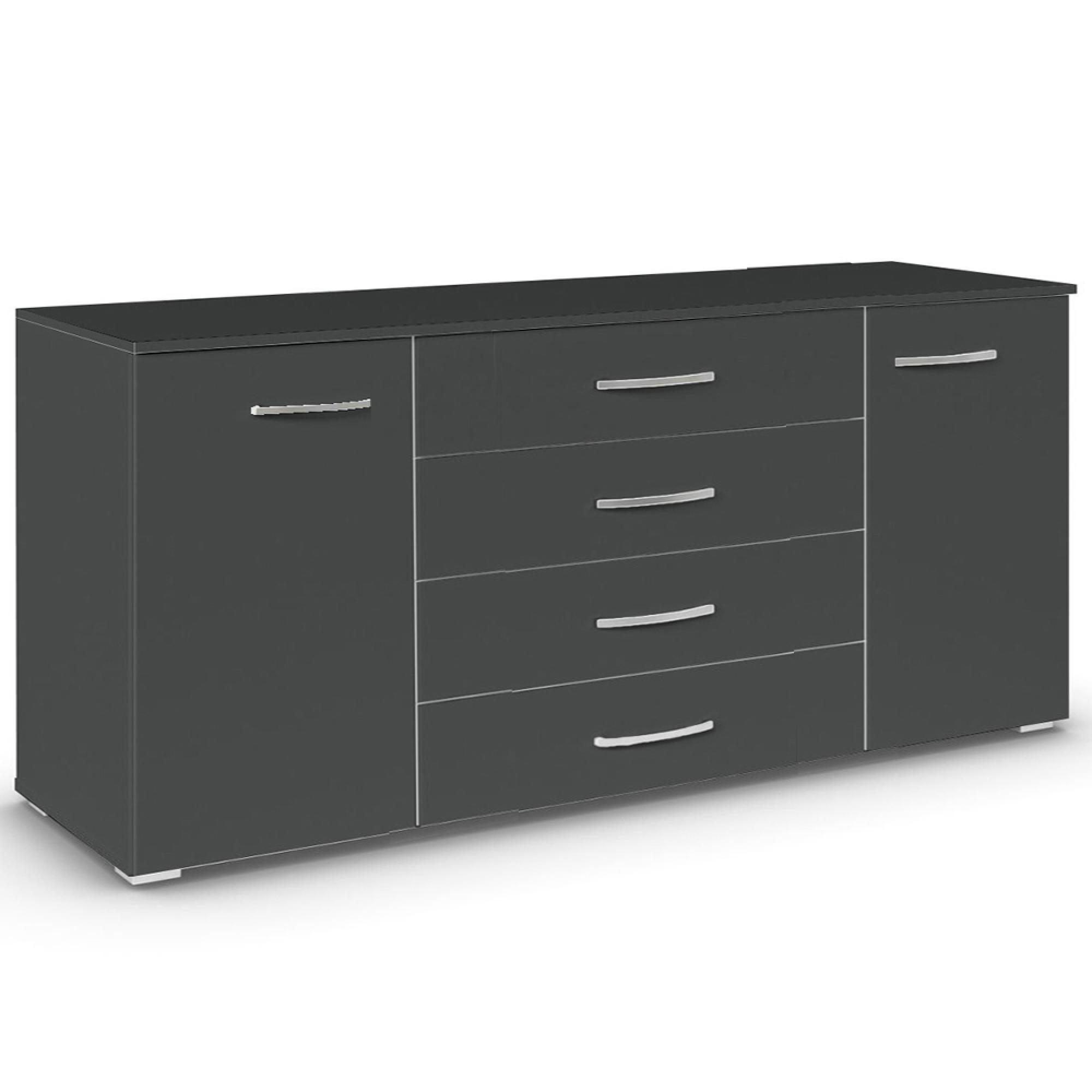 Aditio Large Sideboard - 160cm - 2 Door - Metallic Dark Grey