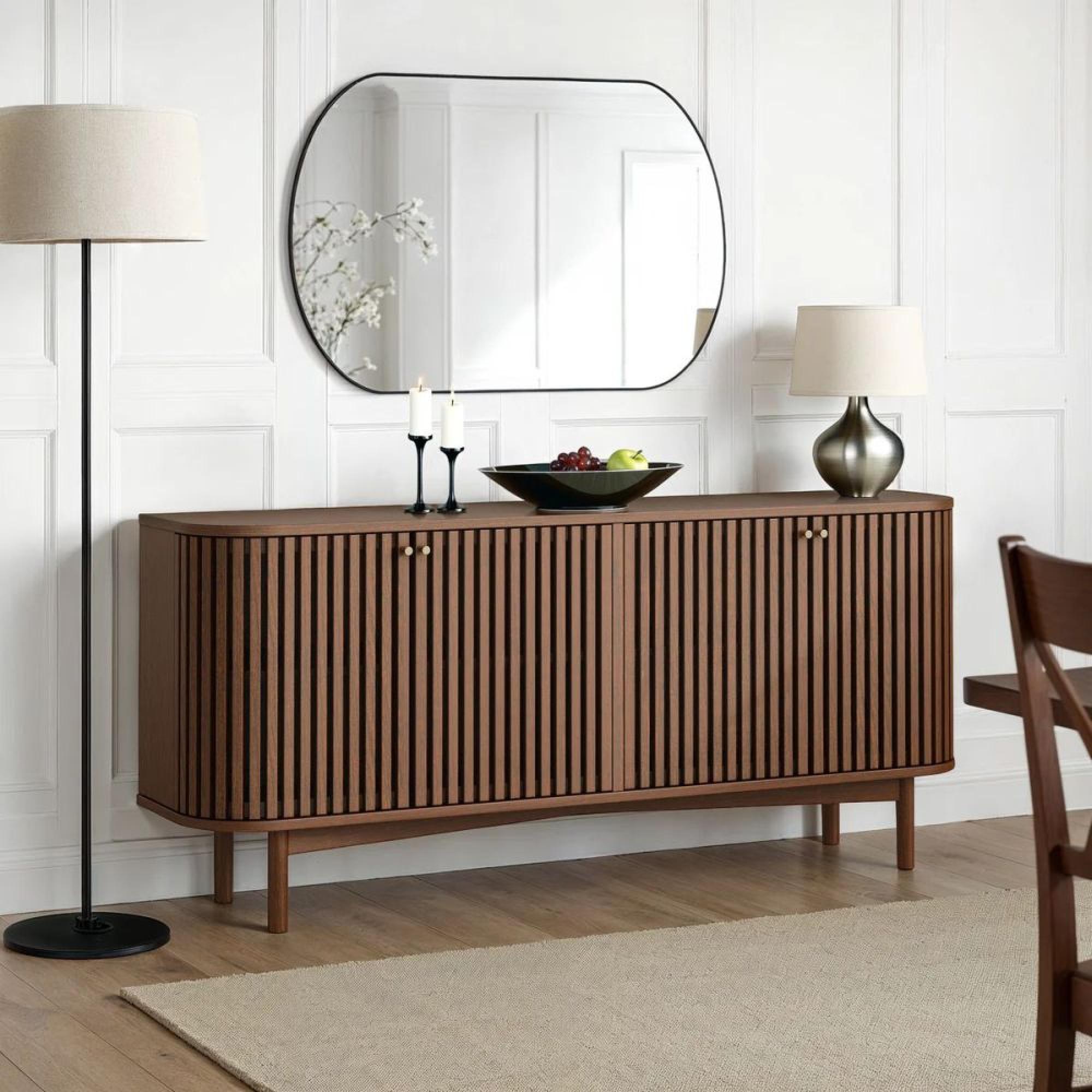 Soho Sideboard - 4 Door - Slatted Large - Dark Oak