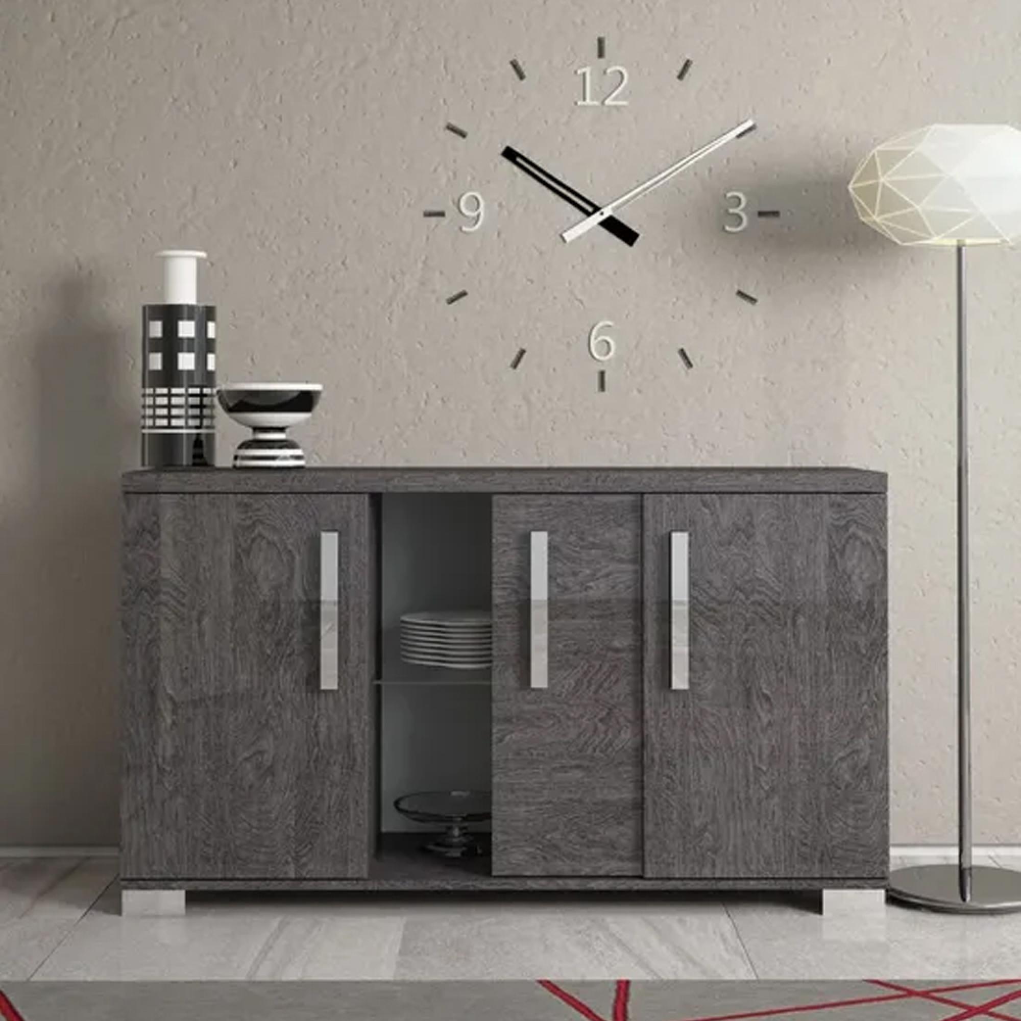Status Sarah Day Buffet Sideboard - 148cm - 3 Door - Assembled - Grey Birch