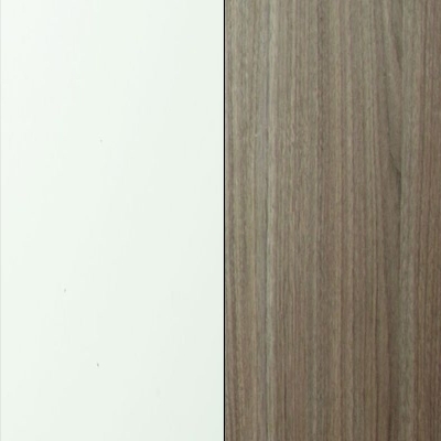 Cream Gloss Front and Toronto Walnut Base Unit