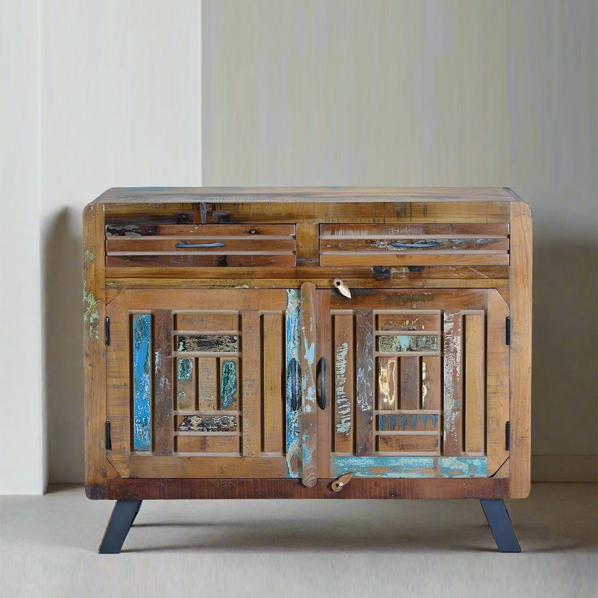 Zangird Sideboard - 2 Door - Small - 105cm - Recycled Wood