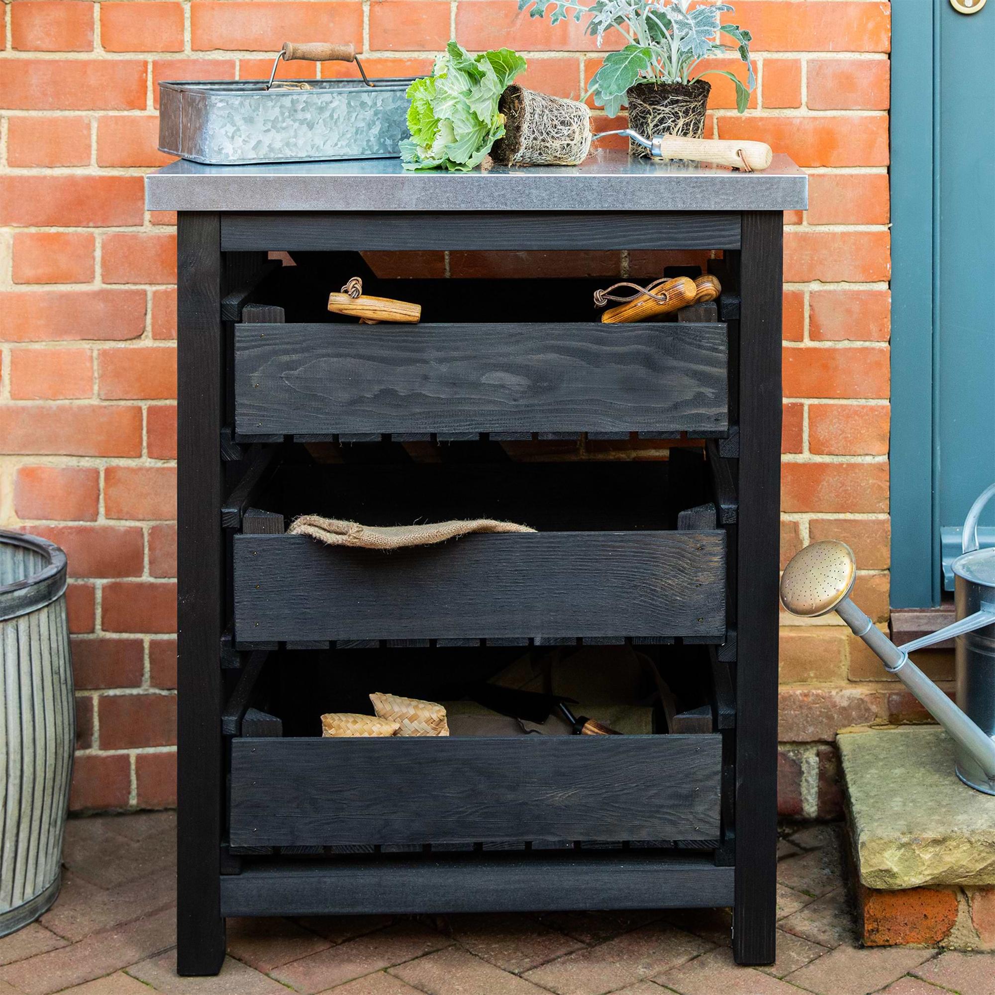 Moreton Outdoor Black Garden Shed Unit